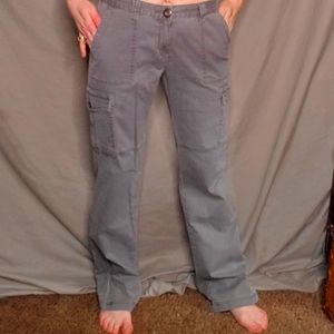 Merona stretch size 6 gray cargo jeans
